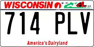 WI license plate 714PLV