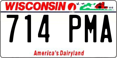 WI license plate 714PMA