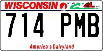 WI license plate 714PMB