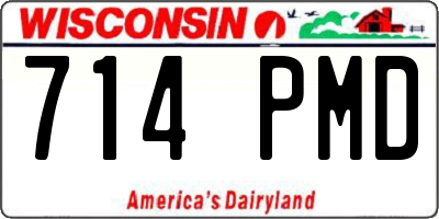 WI license plate 714PMD