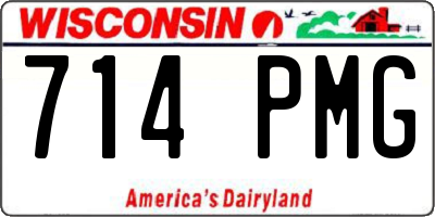 WI license plate 714PMG