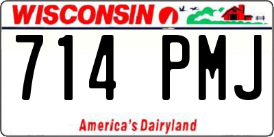 WI license plate 714PMJ