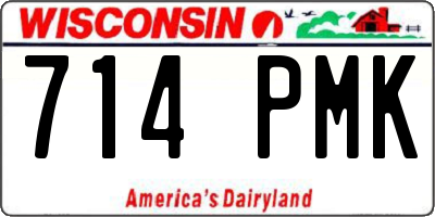 WI license plate 714PMK
