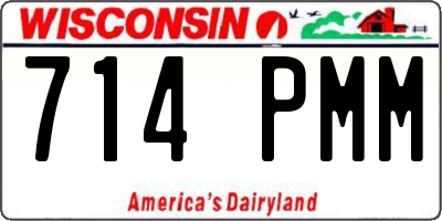 WI license plate 714PMM