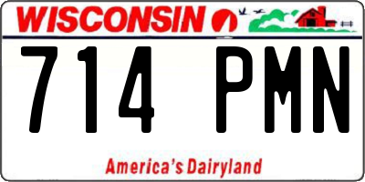 WI license plate 714PMN