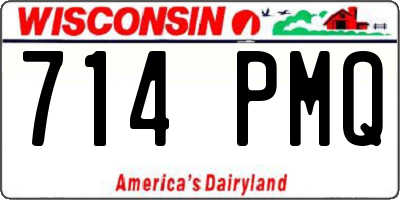 WI license plate 714PMQ