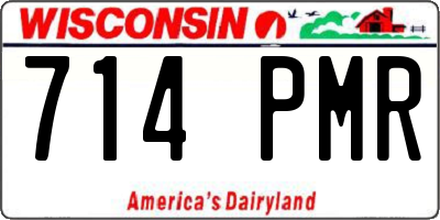 WI license plate 714PMR