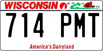 WI license plate 714PMT