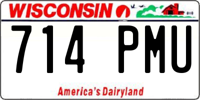 WI license plate 714PMU