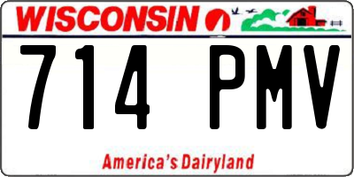 WI license plate 714PMV