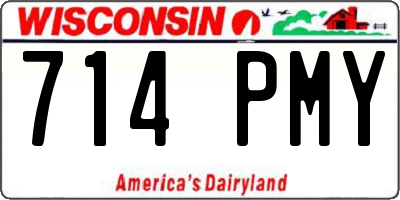 WI license plate 714PMY