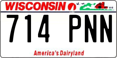 WI license plate 714PNN