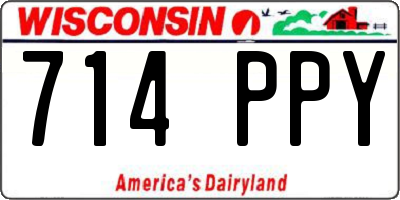 WI license plate 714PPY