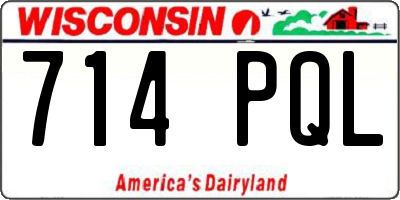 WI license plate 714PQL