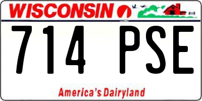 WI license plate 714PSE