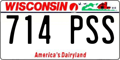 WI license plate 714PSS