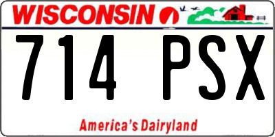 WI license plate 714PSX