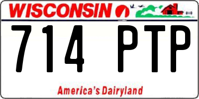 WI license plate 714PTP
