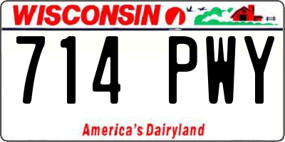 WI license plate 714PWY