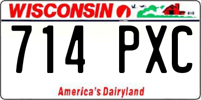 WI license plate 714PXC