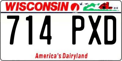 WI license plate 714PXD
