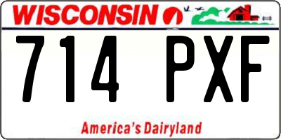 WI license plate 714PXF