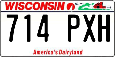 WI license plate 714PXH