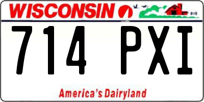 WI license plate 714PXI