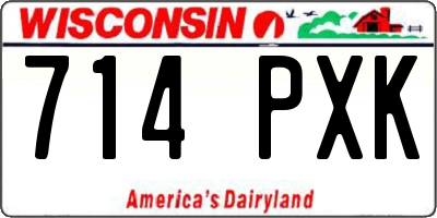 WI license plate 714PXK