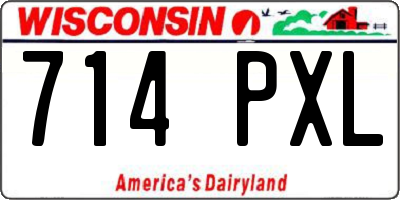 WI license plate 714PXL