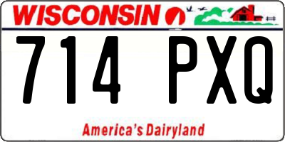 WI license plate 714PXQ