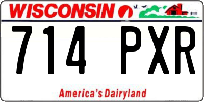 WI license plate 714PXR