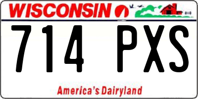 WI license plate 714PXS