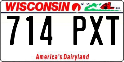WI license plate 714PXT