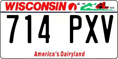 WI license plate 714PXV
