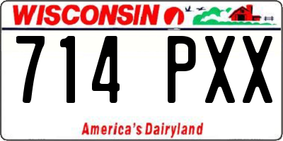 WI license plate 714PXX