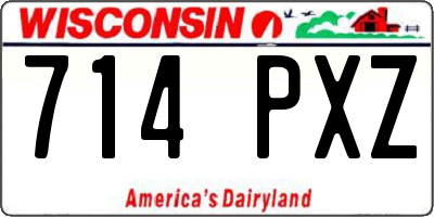 WI license plate 714PXZ