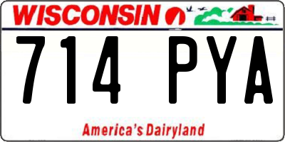WI license plate 714PYA