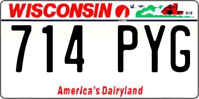 WI license plate 714PYG