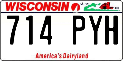 WI license plate 714PYH