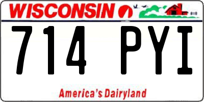 WI license plate 714PYI