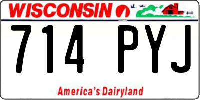 WI license plate 714PYJ