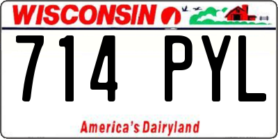 WI license plate 714PYL