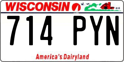 WI license plate 714PYN