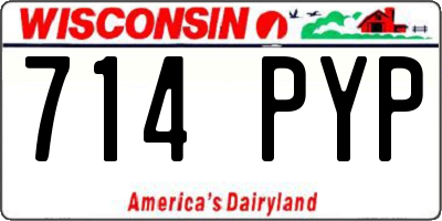 WI license plate 714PYP