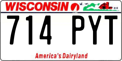 WI license plate 714PYT