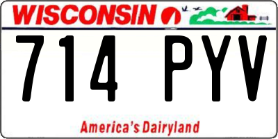 WI license plate 714PYV