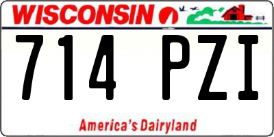 WI license plate 714PZI
