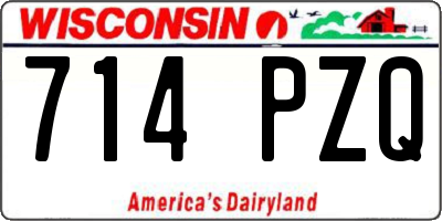 WI license plate 714PZQ