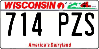 WI license plate 714PZS